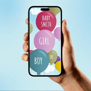 Vidéo de révélation de genre, animation de révélation de genre, vidéo de révélation de genre personnalisée, révélation de genre à téléchargement immédiat, faire-part de grossesse