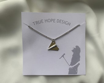 Paper Plane Necklace Etsy