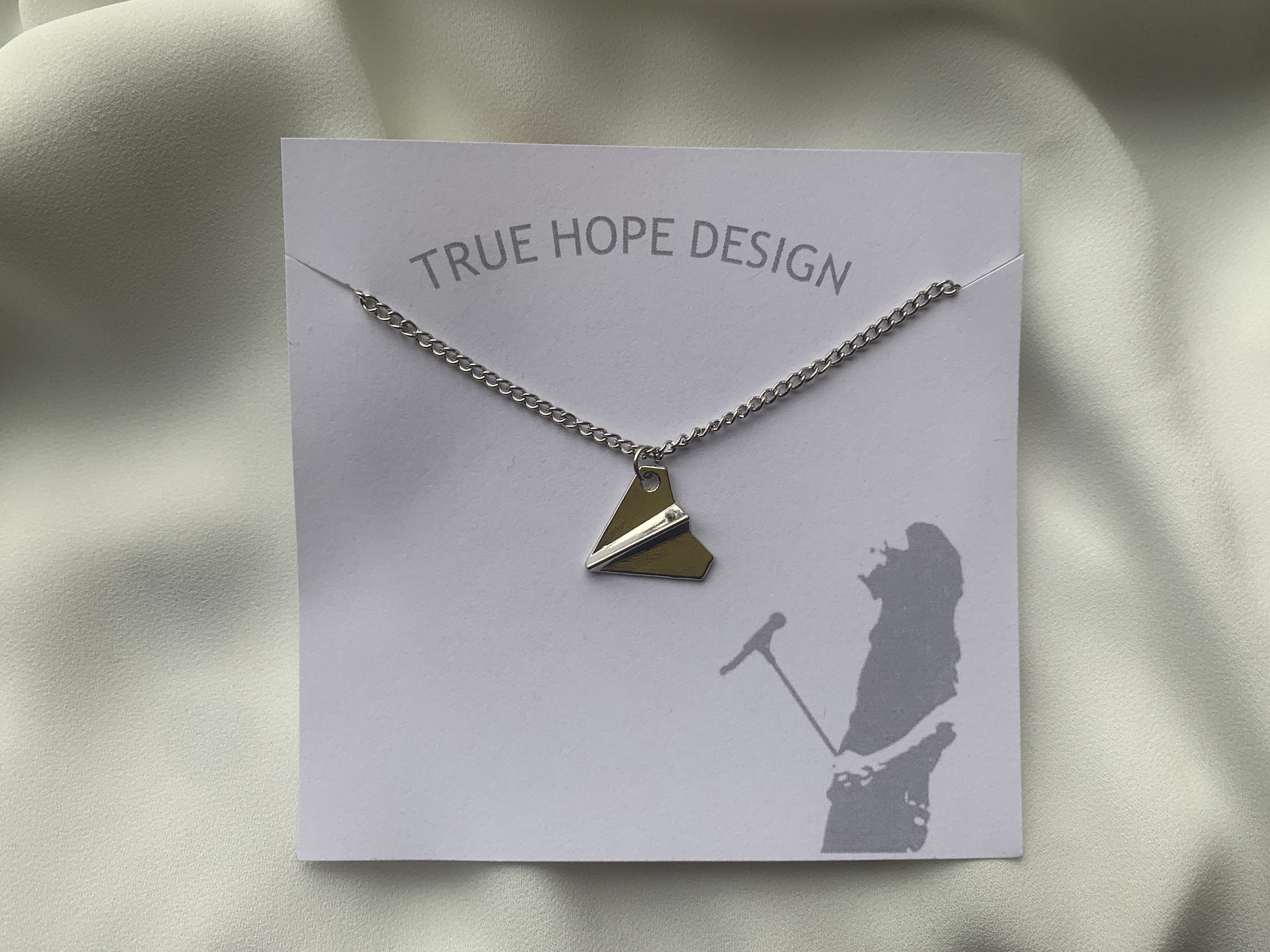 Paper Airplane Necklace - Silver — The Layover Shop