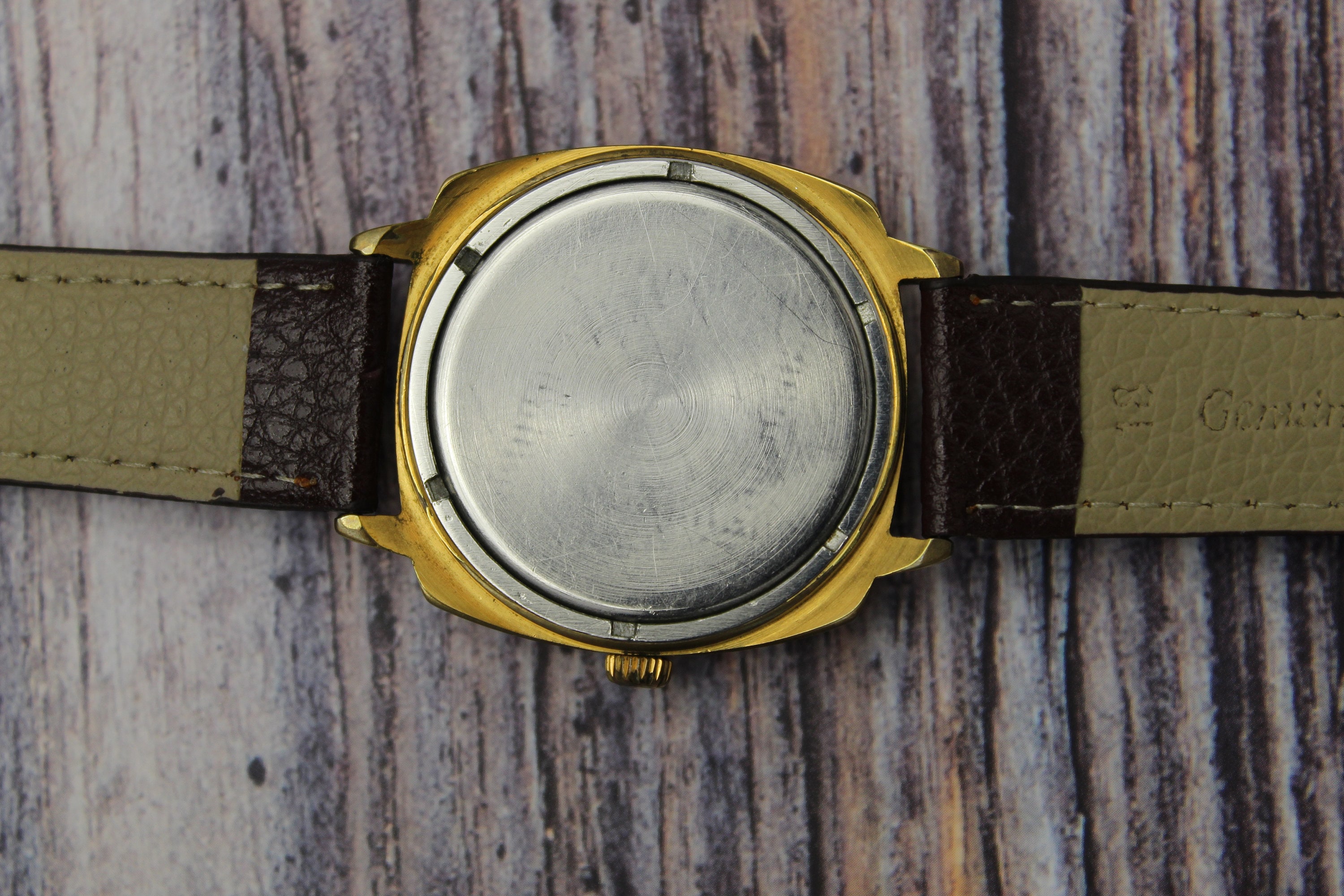 Rare Brown Dial LUCH Gold Plated Mens Watch USSR. Serviced - Etsy