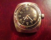 VINTAGE UdSSR russische mechanische militärische Watch Original seltene UdSSR Watch Wostok Komandirskie Amphibie, Datum, Gütezeichen! Perfekt als Geschenk für Männer