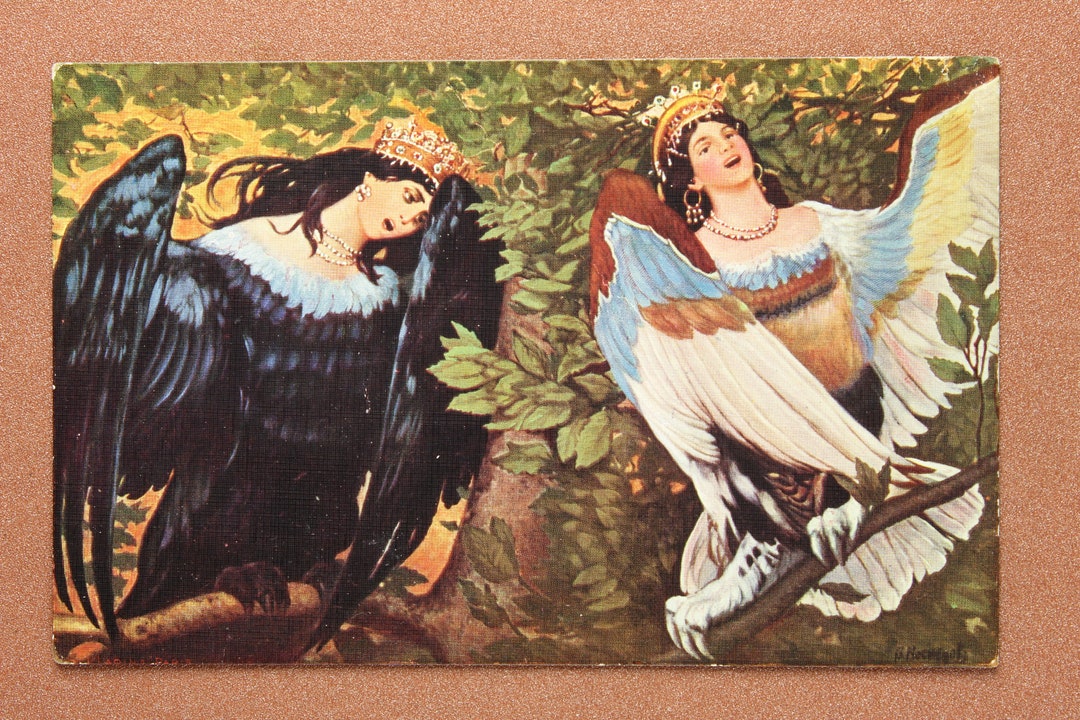 Woman WITCH Bird Queen Crown Sirin and Alkonost Joy and - Etsy