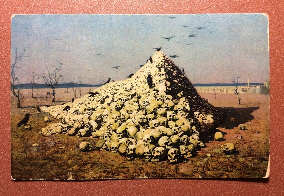 Картина с кучей черепов и воронами кто написал