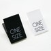 Printed Satin One Size Tabs - White Color with Black Text or Black Color with White Text Clothing Labels - Centerfold