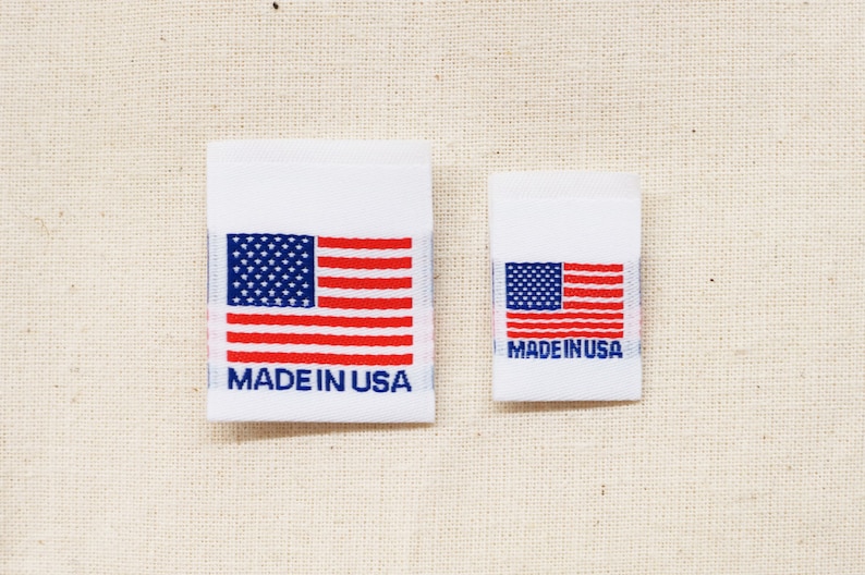 High Quality Woven Flag Labels for Clothing With made in Etsy