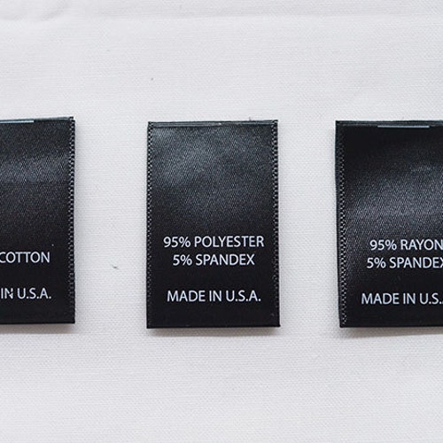 Printed Satin Care Clothing Labels White With Black Text - Etsy