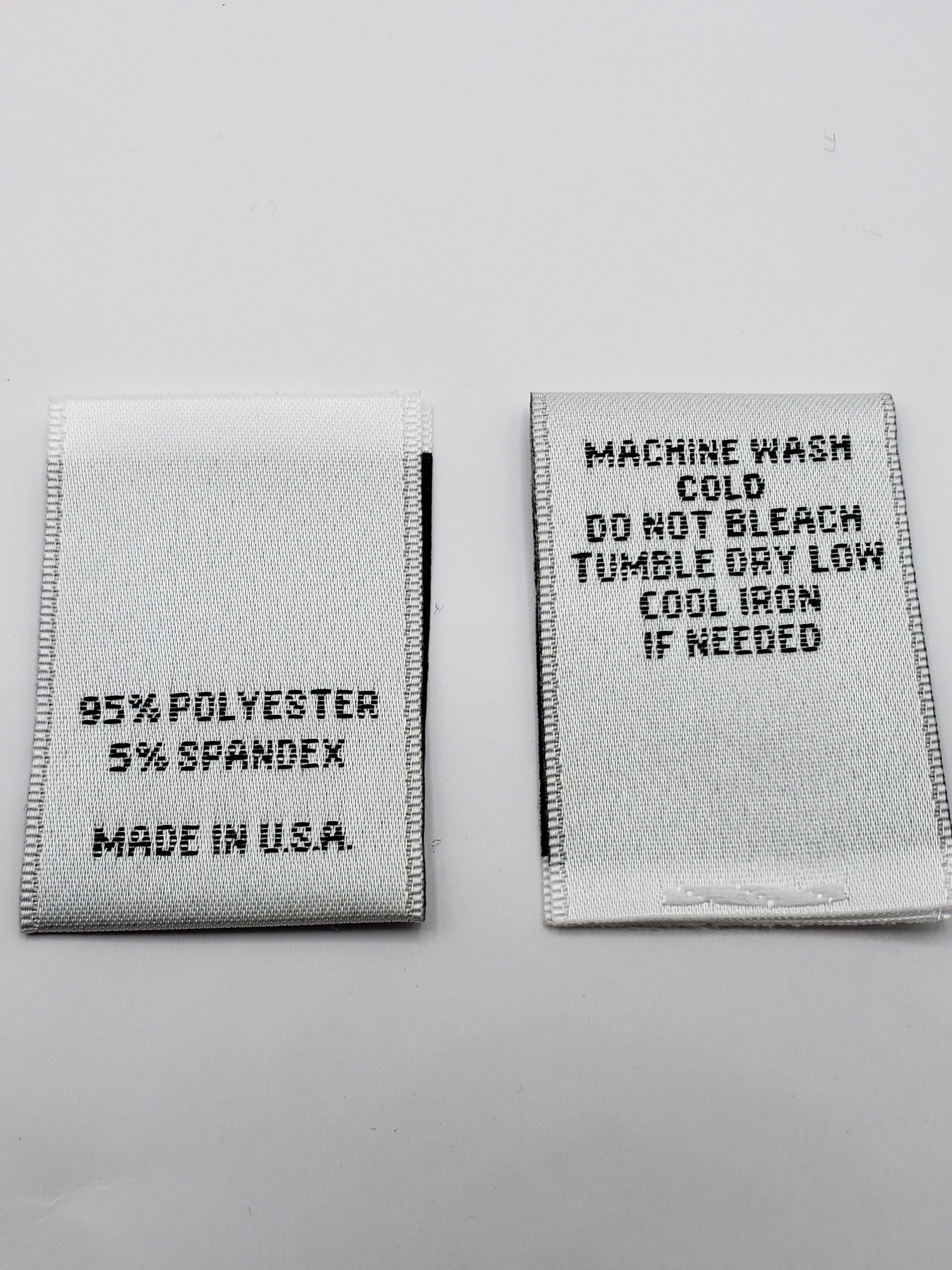 Cotton Woven Label with 2 lines of block text