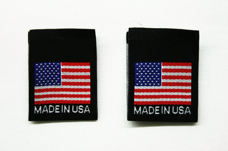 High Quality Woven Flag Labels for Clothing With 