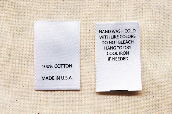 100 Custom Clothing Labels 1 1/2″ White Satin Fabric Labels – Ikaprint