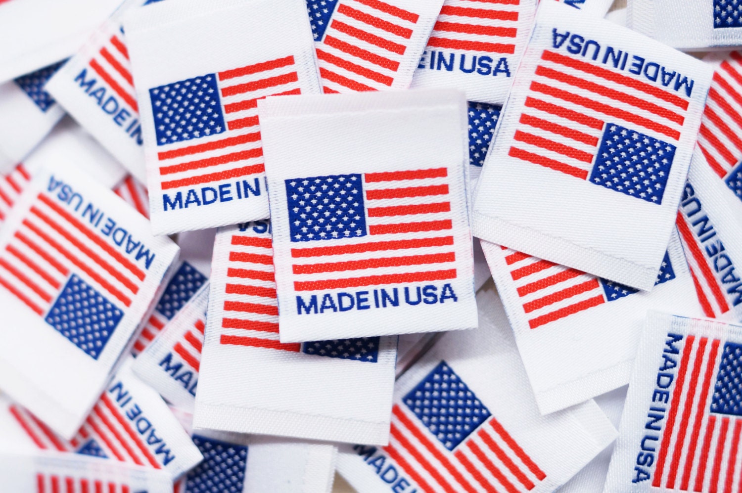 High Quality Woven Flag Labels for Clothing With made in - Etsy