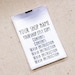 Custom Printed Satin Care Labels - White Labels - Black or Charcoal Gray Print - Straight Cut/No Folds