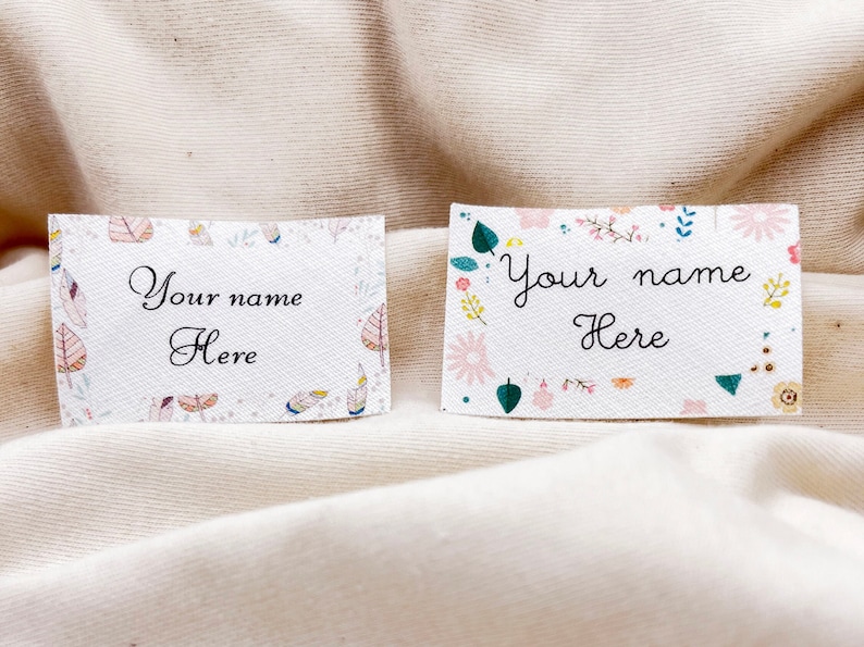 Fabric Name Tag, Personalized Clothing Label, White Cotton - 32 Mm X 50 ...