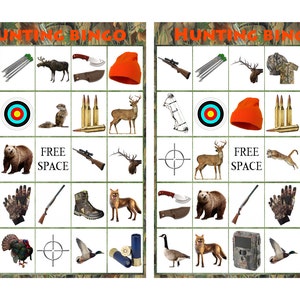 Bingo de caza, 10 tarjetas