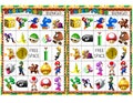 Super Mario Brothers Bingo 20 cards printable
