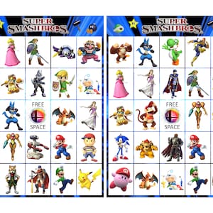 Carte Super Smash Bros Bingo 20