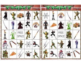 TMNT Bingo 10 card