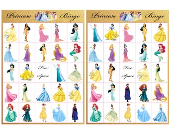 Princess Bingo 12 card