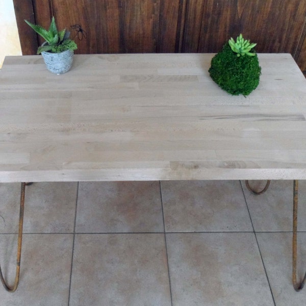 Table basse,  low table, table vintage, vintage table, table bois, wooden table