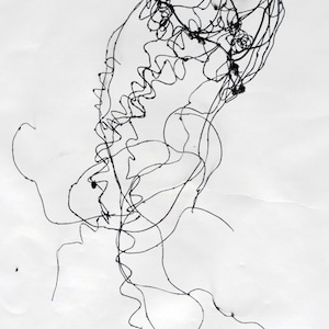 Drahtskulptur, Drahtqualle, Drahtskulptur, Medusa aus Eisen