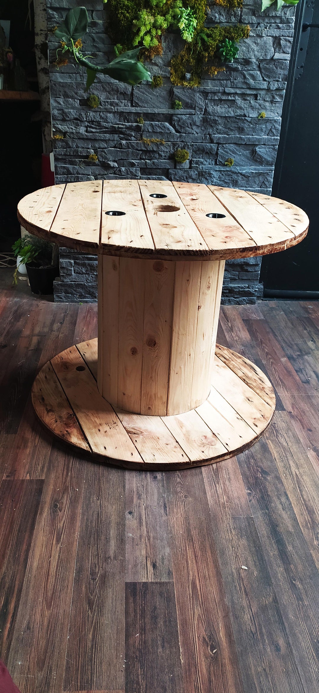Exterieur Touret Table De Jardin Bobine bois table touret bois coil timber wood lathe - Etsy France