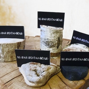 Support carte de visite en bois, bouleau, bois flotté, Business card holder in wood, birch, driftwood, card holder
