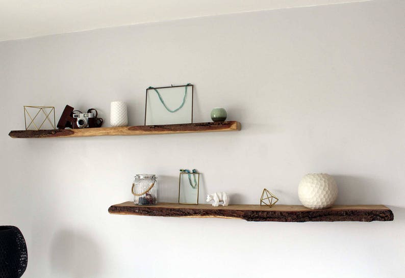 Shelf Wood Oak Bark Plank Library Image 0