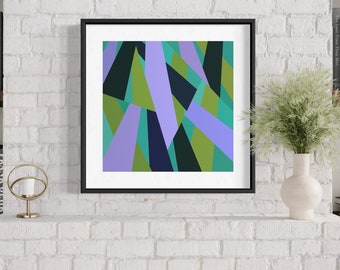Colorful, Abstract Giclee Wall Art Prints for Framing, Available in Three Sizes, Square Prints, Limited Edition, Original Art Prints.
