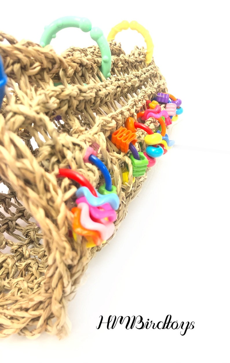 Small Animal Toy Sea Tunnel #0068 Parrot Toy Bird Toy Shreddable Bird Toy Shreddable Parrot Toy