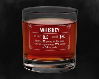 The Elder Scrolls Inspired Whiskey Glass