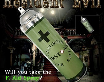 Resident Evil Cinatiropa First Aid Spray Can Labels | Digital Download