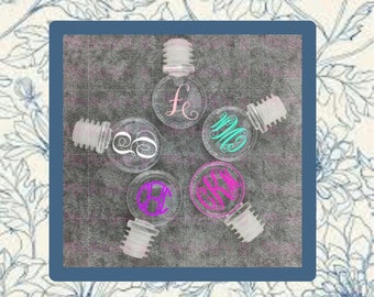 Personalized Acrylic Wine Stopper - Wine - Christmas Gift - Wedding Gift - Neighbor Gift - Wine Cork - Monogram Wine Stopper - Initial Wine