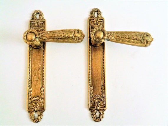 Vintage Brass Door Hardware Antique Door Plates And Handles Etsy image 0 - Vintage Brass Door Hardware Antique Door Plates And Handles Etsy