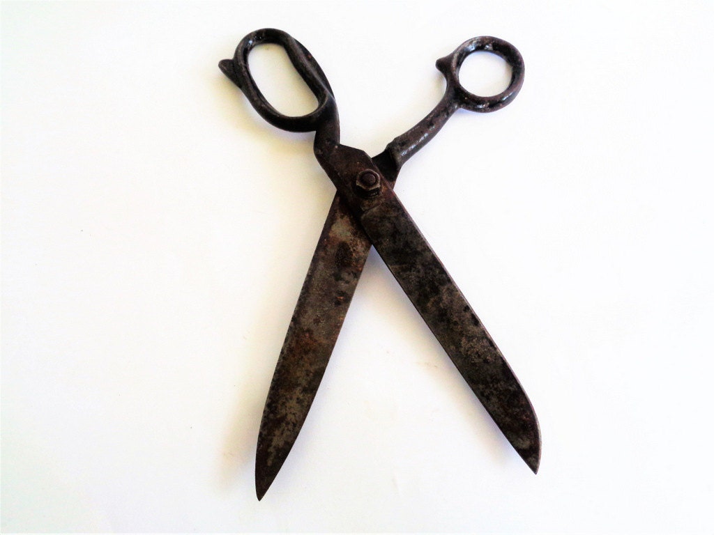 Antique Scissors Hand scissors Collectible Primitive Etsy