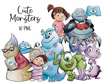 Cute Monsters Clipart | 300 dpi Digital Illustration | Doodle | Commercial License | Scream | Scare | Halloween