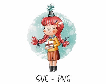 Geburtstagskind Clipart Grafiken | Digitale Illustration | Kommerzielle Lizenz | Sublimation PNG-SVG