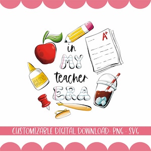 Gráficos de clipart da era do professor | Ilustração Digital 300 dpi | Licença Comercial | Sublimação PNG-SVG | Presentes de agradecimento ao professor