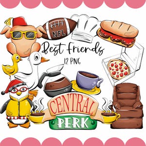 Beste Freunde Grafik PNG | Digitale Illustration | Gewerbliche Lizenz | 300 dpi | Transparenter Hintergrund | Stickerkunst