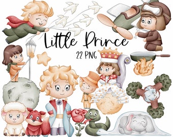 Little Prince Inspired Clipart Graphics | Digital Illustration | Commercial License | Magic | Children Book