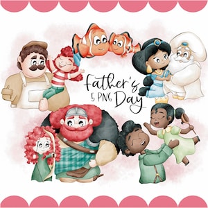 Grafica clipart per la festa del papà | Principessa | Illustrazione digitale | Licenza commerciale | 300 dpi