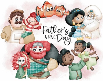 Fathers Day Clipart Graphics | Princess | Digital Illustration | Commercial License | 300 dpi