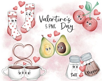 Valentine's Day Couples Clipart Graphics | Valentines Princess | Digital Illustration | Commercial License | Frozen Inspired |