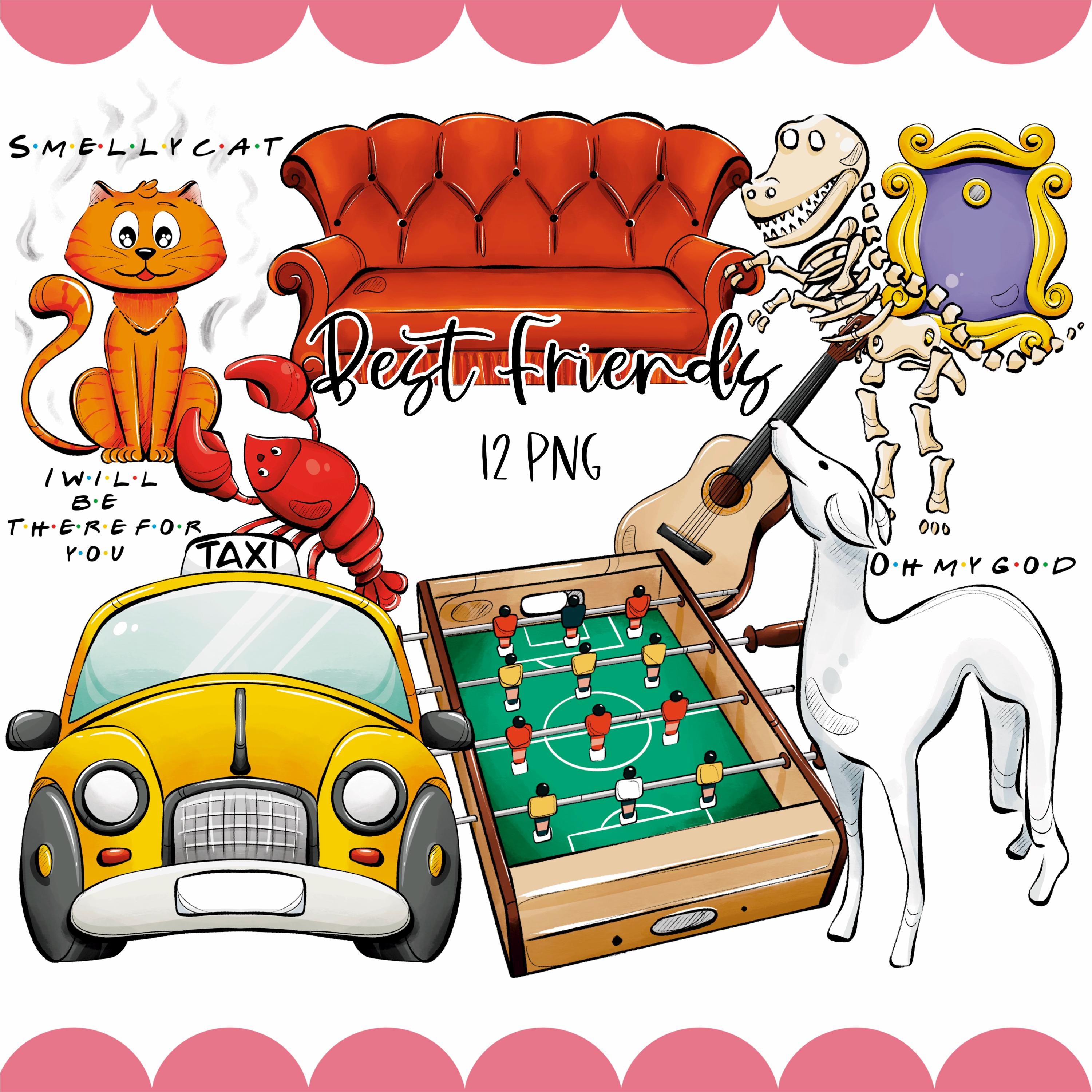 Best Friends Graphics PNG | Digital Illustration | Commercial License | 300dpi | Transparent Background | sticker art