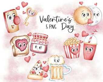 Valentine's Day Couples Clipart Graphics | 300dpi | digital illustration | Commercial License | Frozen Inspired |