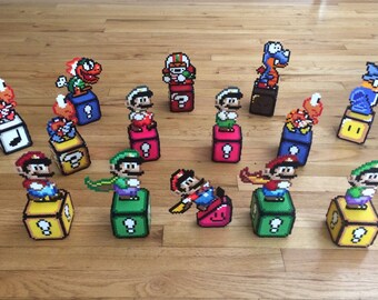 Solid Wood 16 Bit Pixel Game Art Snes Nintendo Super Mario Etsy