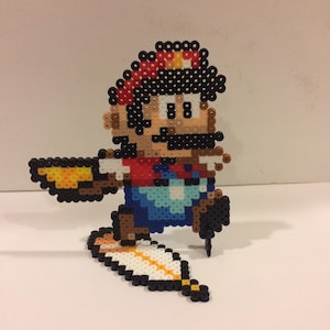 Super Mario World Perler - Cape Mario with Stand
