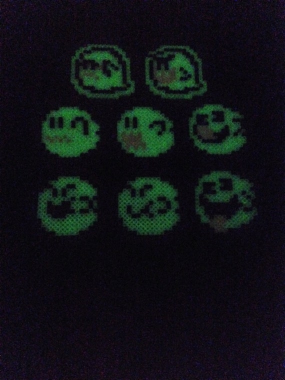 Perler Beads - Glow-in-the-Dark Boo - Scared and Scary by Sophia S.