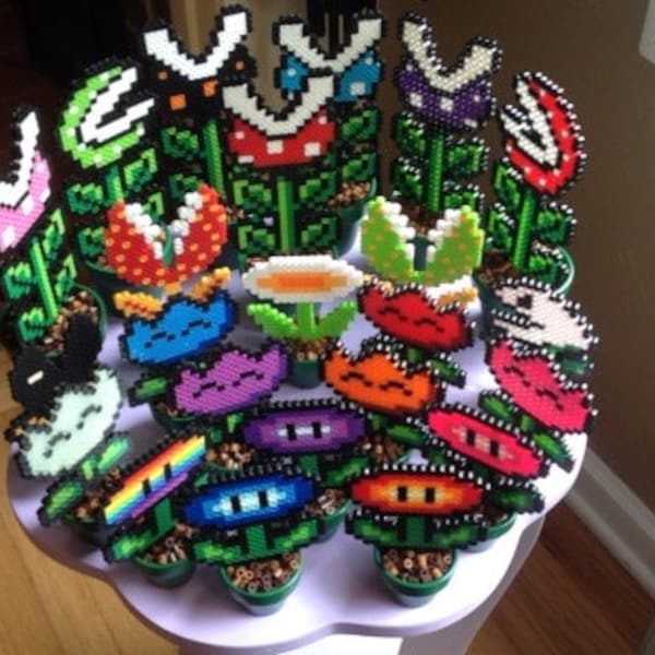 Perler Mario Plants