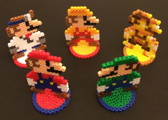Mario Maker Stand up Perler Sprites - Etsy