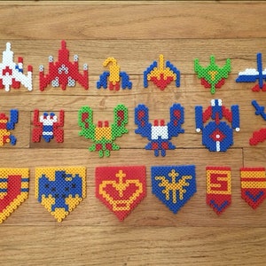 Galaga Fuse Bead Sprites