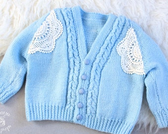 Blue Sweater, Baby Boy Sweater, Sitters Prop, Baby Photography, Winter Baby Sweater ,Vintage  Newborn Prop, Photography Props, Ready to Ship